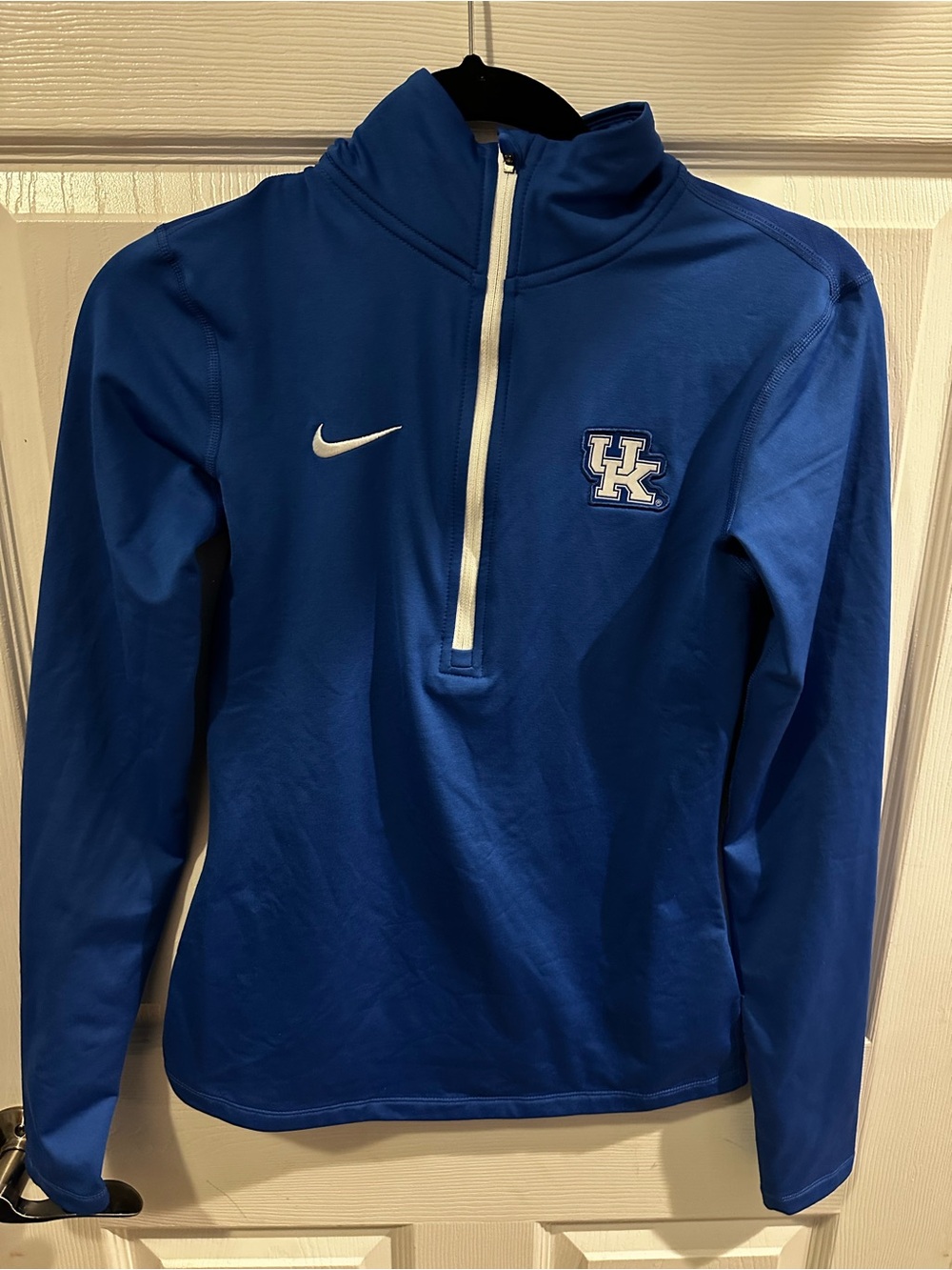 Nike Dri FIT Kentucky Wildcats UK Blue Quarter Zip Pullover Womens Small